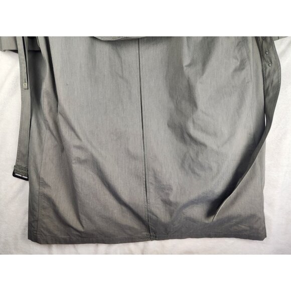 Men’s London Fog Double Breasted Trench-Coat 42 Reg Gray w Zip Out Lining - Picture 15 of 16